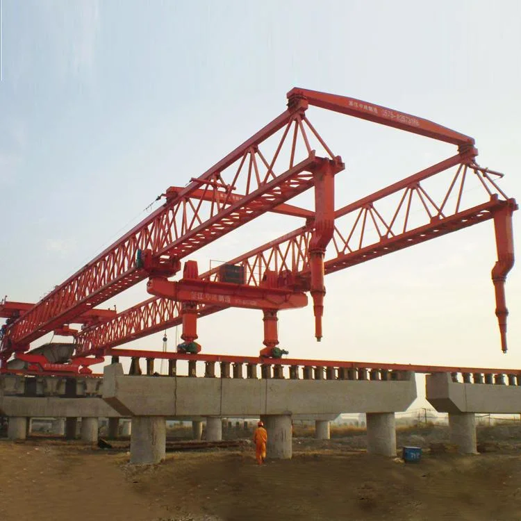 200 Tons Railway Bridge Girder Launching Erection Gantry Crane Pneumatic Launcher Crane