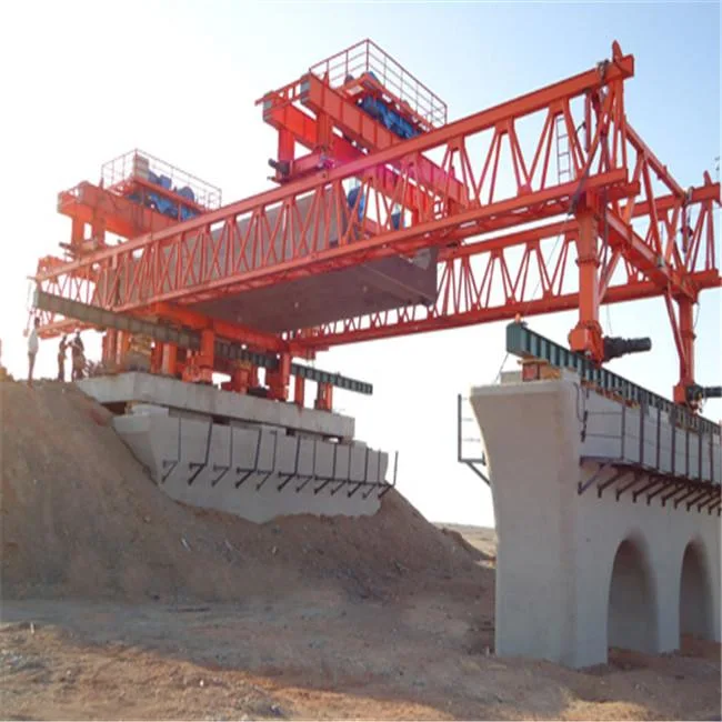 200 Tons Railway Bridge Girder Launching Erection Gantry Crane Pneumatic Launcher Crane